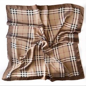 Light Brown Plaid Scarf